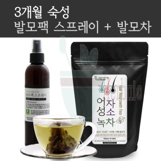 [ HAIR REGROWTH SET ] Houttuynia Cordata, Perilla Frutescens, Green Tea 50g (15teabags) + 100% Natural Hair Restoration Spray 4 fl oz